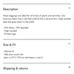 Sporty & Rich Runner Script Leggings Thyme/White Green Size L Photo 2