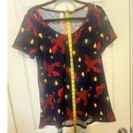 LuLaRoe NWT Classic T Shirt Size S – Holiday Cardinals & Lights Print Soft Photo 4