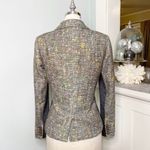 Trina Turk  Green Plaid Tweed Blazer Jacket Golden Eye 2 XS Photo 5
