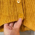 Wilfred  Aritzia Orange Chunky Knit Boxy Fit Cardigan Sweater Button Down XXS Photo 3