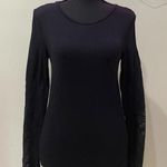 Sam Edelman Mesh Black Long Sleeve Top Photo 0