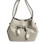 Nine West  Samira Satchel Milk Tassel Faux Leather Purse Handbag Photo 0