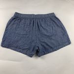 Old Navy  Blue Chambray Linen Blend High Rise Pull On Shorts 2X Photo 4