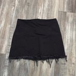 Alexander Wang  Black Distressed High Rise Denim Mini Skirt size 29 Photo 2