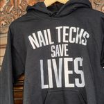 Gildan  Black Heavy Blend Hoodie small 
Nail Techs Save Lives cotton poly blend Photo 1