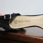 Bella Vita  Black Suede Leather Fable Quarterstrap Heeled Sandal Sz 8.5WW Photo 4