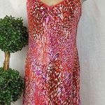 Natori  Red Print Sleeveless Slip Sleep Dress M Photo 0