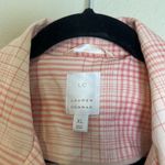 LC Lauren Conrad Lauren Conrad Very Berry Lined Belted Trench Coat Plaid‎ Size XL Photo 4