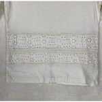Free People We The Free Cream Crochet Eyelet Long Sleeve Top Size S Bohemian Photo 2
