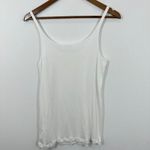 J.Crew Women's White Tank Top Floral Embellished Whimsical Tank Feminine Flowy Photo 7