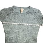 Sundance Teal Seafoam Green Long Sleeve Open Knit Crew Neck Sweater Small Blue Photo 2