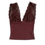 Free People  BROWN LACE LOUNGE CAMI TOP SMALL NEW WITH TAG Photo 3