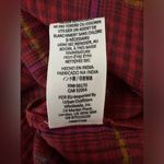 Free People  Break My Stride Oversized Button Up Red Plaid Shirt Long sleeve M Photo 4