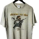 Distressed 90s Marine Corps Military Graphic Tee L Tennessee River Vintage Gray Size L Photo 1