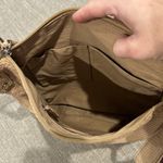 Fossil Brown Leather Crossbody Cowhide Purse Tan Brown Zipper Closure Photo 6