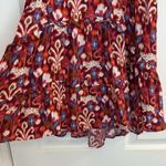 Anthropologie  Robin Mini Dress XS Red Pink Babydoll Floral Ruffled Tiered Fairy Photo 2