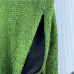 ZARA  Blogger Favorite Green Tweed Bow Mini Dress Gold Chain Straps Size Medium Photo 8