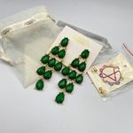 Amrita Singh  Green Faceted Resin Statement Earrings Photo 4