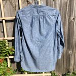 Fossil  | Blue Pleated Long Sleeve 100% Cotton Blouse Top XS Photo 5
