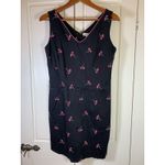 Amanda Smith Amanda‎ Smith Dress Women's 6 Black Pink Floral Flowers Embroidered Sleeveless Photo 1