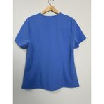 FIGS Catarina Scrub Top Blue Short Sleeve V-Neck Pocket Size Large Photo 5