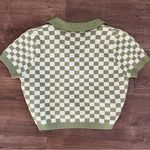 Hesperus  Green and White Check Collar Blouse Photo 1