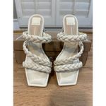 Dolce Vita Pang Heeled Sandals Ivory Stella Size 8 NIB Braided Slip On Strappy White Photo 6