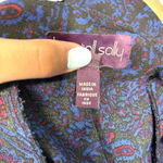 Long‎ Tall Sally Paisley Printed Tapered Pants Blue Black Size US 8 Photo 7