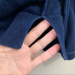 Splendid  Knit Seamed Front Pocket Split Side Scoop Neck Navy Blue Sweater Photo 3