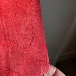 David Brooks Suede Jacket Red Snap Front Moto Minimalist Women's Sz Large Petite Photo 10