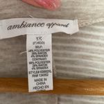 Ambiance Apparel  Beige Colorblock Striped Long Sleeve Top Size 1X Photo 1