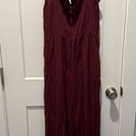 Madewell Burgundy Maroon Sleeveless Pintuck Cami Wide Leg Jumpsuit Womens 2 Photo 1