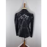 Anna Sui New  Mignight Sequin Black‎ Puff Sleeve Blazer 2 Photo 2