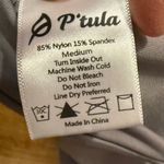 p'tula P’Tula Braided Back Gray Scoop Neck Bra Medium Photo 5