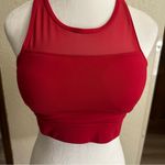 Zyia Active Red One More Rep Zip Back Padded Sports Bra Size Medium Photo 1
