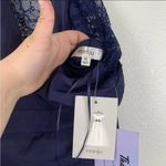 Maniju Womens Mini Dress Lace Back Navy Sz M Photo 3