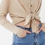 Urban Outfitters Out from Under | Tan Soft Henley Style Button Front Oversized Top Size XS Photo 0