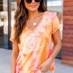 Pink Lily  Orange Tie Dye T Shirt  Photo 1