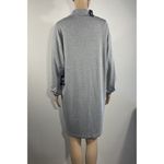 EXPRESS High Neck Gray Sweater Shirt Dress Women's Size Small Long Ballon Sleeve Photo 2