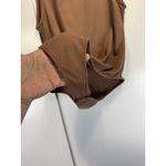 ZARA Sleeveless Turtleneck Bodysuit Top M Ribbed Knit One Piece Tank Suit Brown Photo 8