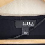 a.n.a . | Black Sheer Panel Long Sleeve Cardigan | Large Photo 5
