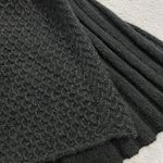 Designer Threads 100% Alpaca Open Front Cardigan Sweater XL Black Hand Made Knit Photo 7