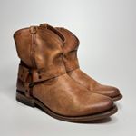 Frye Wyatt Harness Short Leather Boots in Cognac Photo 1