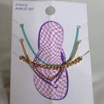 Source Unknown NIP 3 Metal Gold Tone/ Teal Link Chain Trendy Ankle/Anklets Bracelets Photo 0