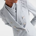 Veronica Beard  Miller Seersucker Striped Dickey Jacket Blue/White Sz 4 Photo 2