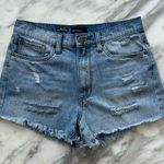 See Thru Soul High Rise Boyfried Denim Shorts • Sz 26 Blue Photo 2