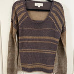 Vintage Havana  Brown and Tan Striped Sweater Photo 0