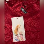 PRETTY GARDEN ELEGANT RED LEOPARD SPAGHETTI STRAP PAJAMAS SHORT SET Photo 8