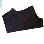 Matty M Plum Paisley Print Leggings Small EUC Stretchy Activewear Yoga Pants Black Photo 2