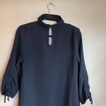 ZARA Dress Size Small Black Choker 3/4 Sleeve Loose Fit Career Office Siren Soft Photo 10